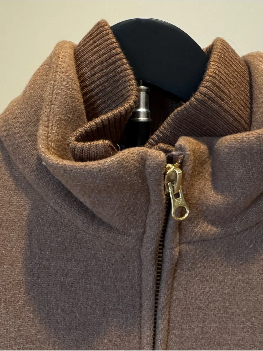 J.Crew Italian Stadium Cloth Nello Gori Coat Black Navy Blue Gold size 14 - Picture 3 of 7